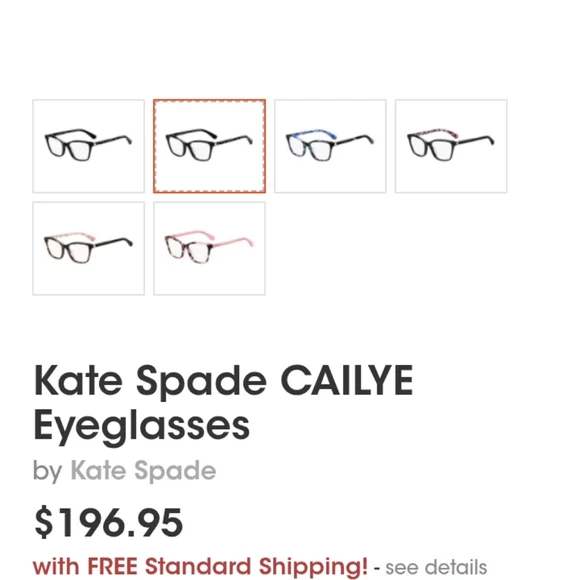 kate spade brand women's eyeglasses and case - Picture 8 of 9